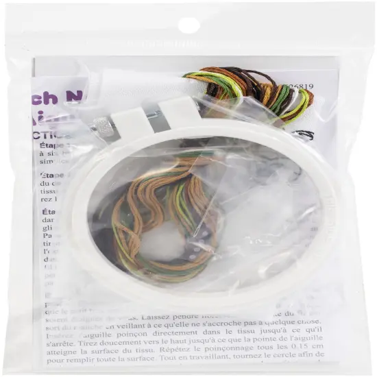 Design Works Punch Needle Kit 3.5" Round-Sloth {2}