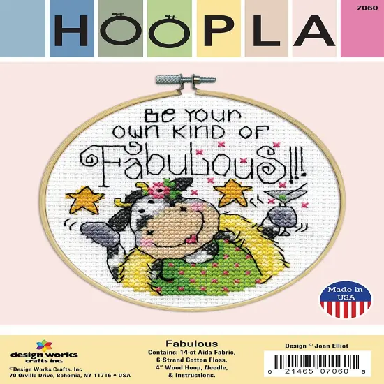 Design Works Counted Cross Stitch Kit 4" Round-Fabulous {1}
