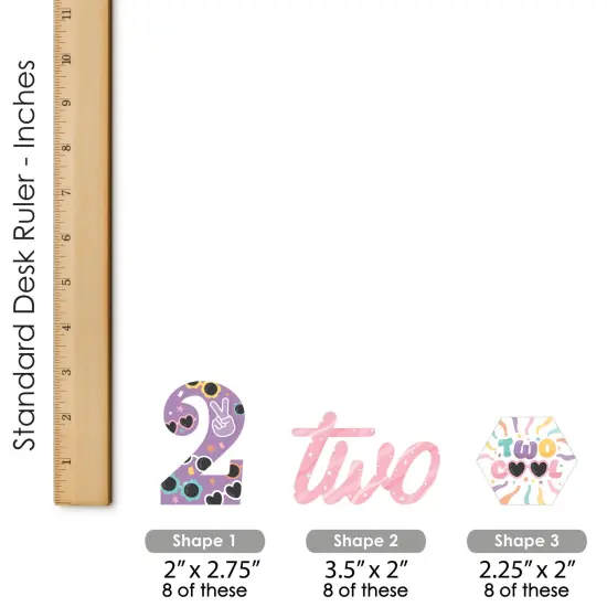 Big Dot of Happiness Two Cool - Girl - DIY Shaped Pastel 2nd Birthday Party Cut-Outs - 24 Count {6}
