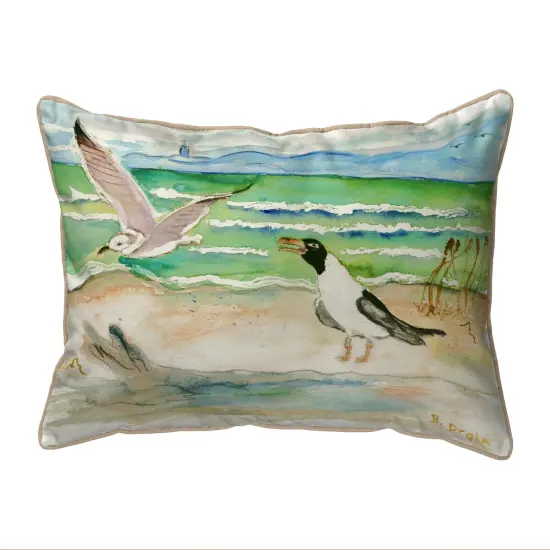 Betsy Drake Seagulls Extra Large 20 X 24 Indoor / Outdoor Pillow {1}