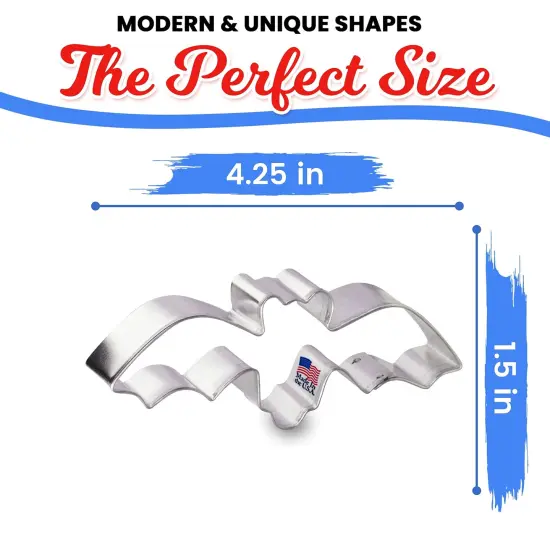 CookieCutter.Com Bat Cookie Cutter 4.5 Inch &ndash;Tin Plated Steel Cookie Cutters &ndash; Made In The USA {3}