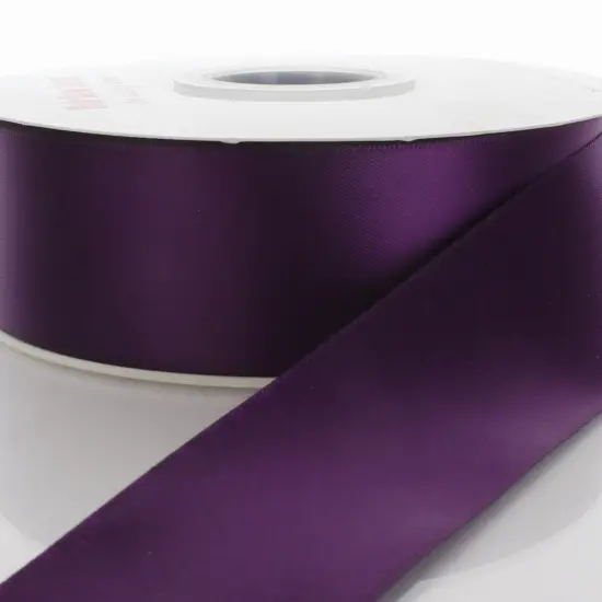 7/8" Double Faced Satin Ribbon Plum {1}