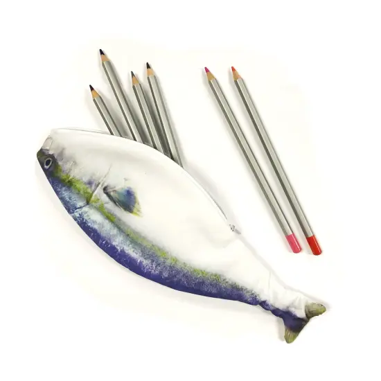 Wrapables Novelty Fish Style Pencil Case Blue {3}