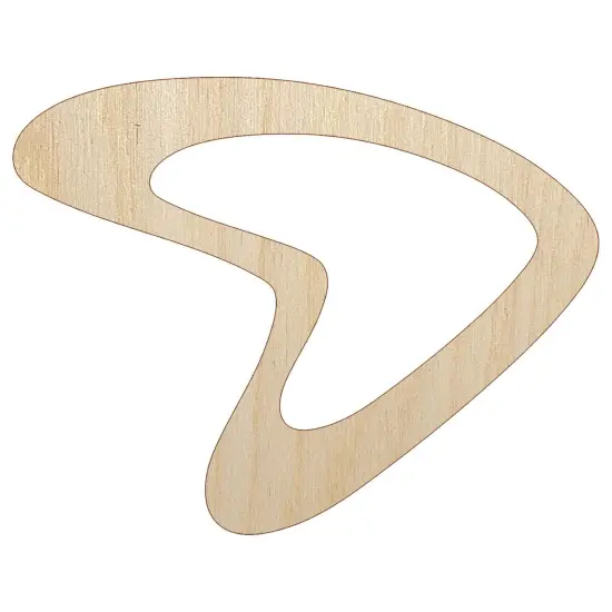 Retro Boomerang Unfinished Wood Shape Piece Cutout for DIY Craft Projects {7}