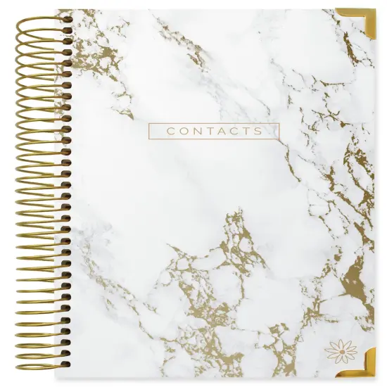 bloom daily planners Contact Book, Marble Gold Stamp {1}