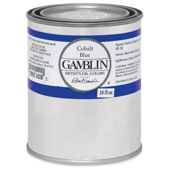 Gamblin Artist's Oil Color - Cobalt Blue, 16 oz Can {2}