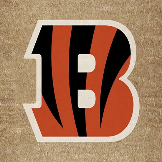 The Memory Company NFL Cincinnati Bengals Logo Rectangular Coir Door Mat 29.5" x 19.5" Brown {1}