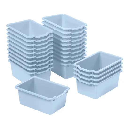 Scoop Front Storage Bins, Multipurpose Organization, 25-Pack Powder Blue {1}