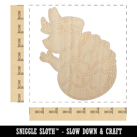 Fat Cute Jackson's Horned Chameleon Lizard Reptile Unfinished Wood Shape Piece Cutout for DIY Craft Projects {1}