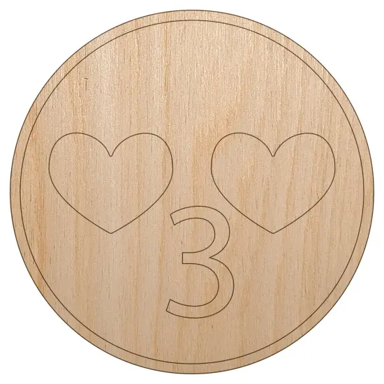 Kawaii Cute Heart Eyes Kissy Face Unfinished Wood Shape Piece Cutout for DIY Craft Projects {2}