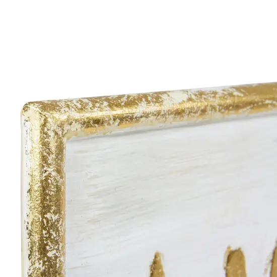 Northlight 48" Metallic Gold Merry Christmas Metal Wall Sign {6}