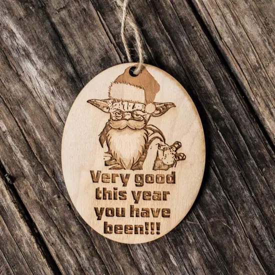 Ornament - Very Good This Year - Raw Wood 4x3in {3}