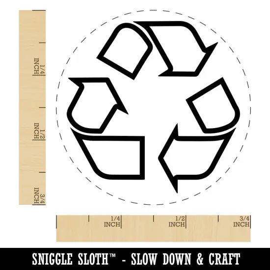 Recycle Symbol Outline Rubber Stamp for Stamping Crafting Planners {1}