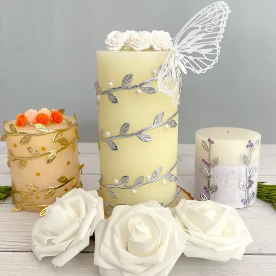 Wrapables Artificial Hanging Plants, Artificial Vines for Home & Party Decor, Wreaths, and DIY Arts & Crafts, 32.8 Feet Silver {6}