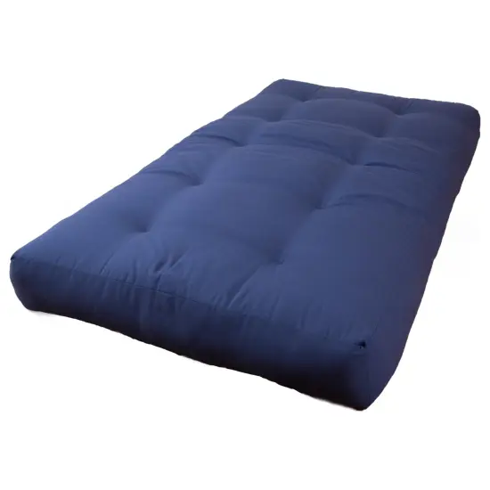 Blazing Needles Renewal 8-inch Twill Twin-size Futon Mattress - Navy - Navy {1}
