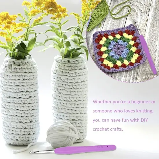 Crochet Hook, 5.0 Mm Ergonomic Crochet Hook, Crochet Needles, Ergonomic Handle Crochet Hook, Knitting Needles with Soft Handle Beginners and Experienced Crochet Hobbyists (5.0 Mm) {7}