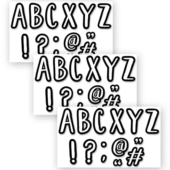 Caf&eacute; 7 Inch Designer Letters, 114 Pieces Per Pack, 3 Packs {1}