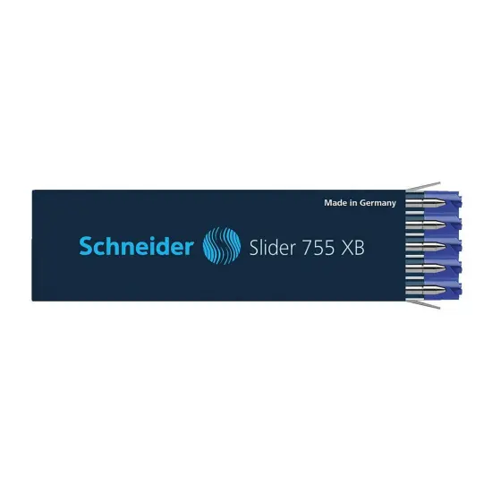 Slider 755 XB Ballpoint Pen Refill, Viscoglide Ink, Blue, Pack of 10 {3}