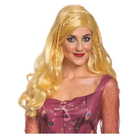 Disney Hocus Pocus Sarah Deluxe Adult Costume Wig | One Size {1}