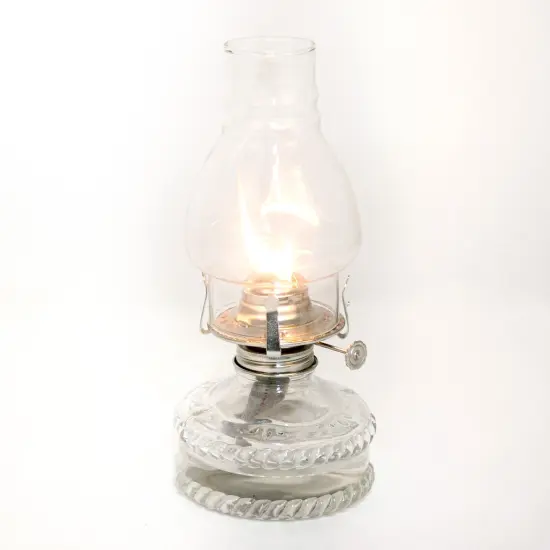 Lehman's Clear Glass Oil Lamp, with #2 Burner and 7/8 inch Wick for Accent Lighting or Centerpiece Table Decor {7}