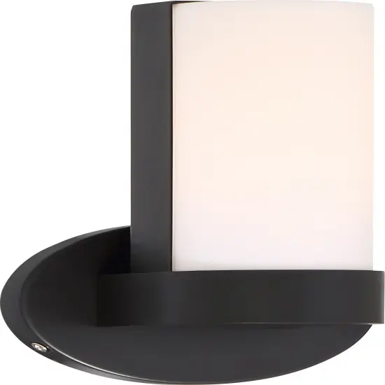 Nuvo Bond 1-Light 9-1/2" LED Vanity w/ White Acrylic Lens in Aged Bronze Finish {1}