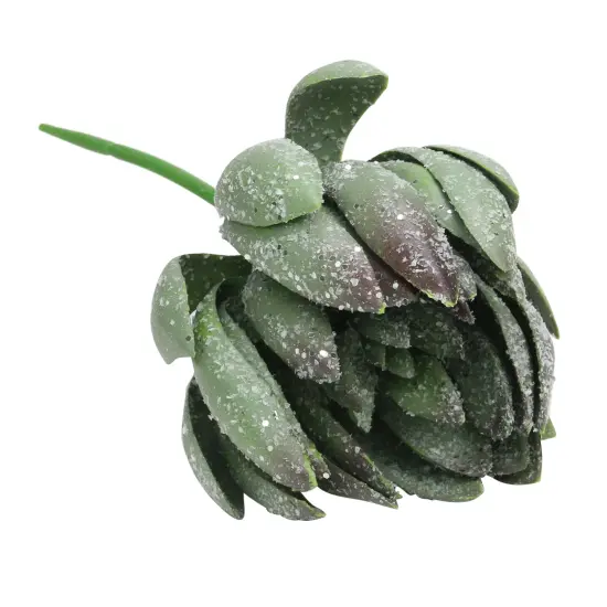 Allstate Glittered Echeveria Artificial Christmas Pick Spray - 8" - Green {3}
