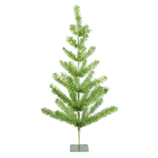 Northlight 3' Medium Green Tinsel Pine Twig Artificial Christmas Tree - Unlit {1}