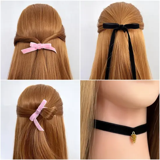 Wrapables 3/8 Inch Velvet Ribbon for Gift Wrapping, Wedding Decorations, Hair Bows, Crafting 25 Yards), Dark Green {6}