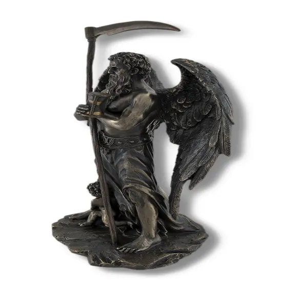 Chronos `Father Time` Standing with Child Playing at His Feet {4}