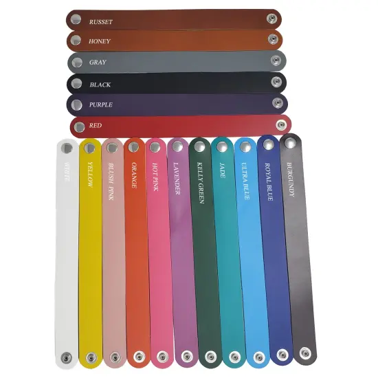 1" Latigo Leather Bracelets &ndash; DIY Hot Stamping & Engraving Blanks 6 Packs {2}