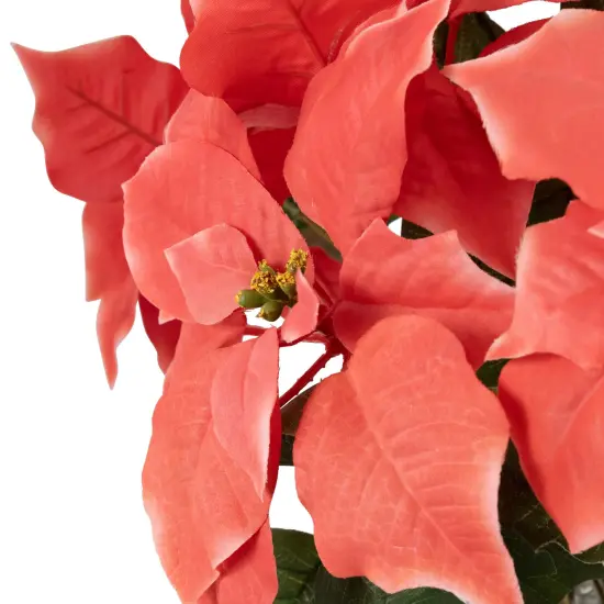 Northlight Artificial Christmas Poinsettia with Wrapped Base - 20" - Pink {7}