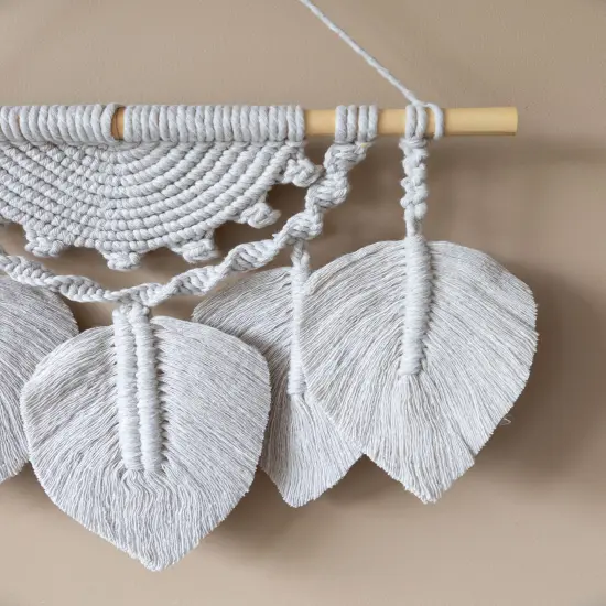 Hoooked Macrame Kit W/Spesso Yarn-Wall Hanging Faros - Biscuit {3}