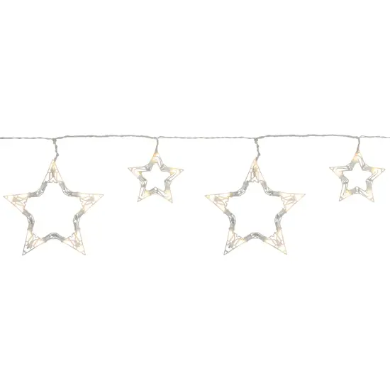 Northlight LED Lighted Twinkle Star Christmas Lights - 9.25' White Wire - 10ct {1}