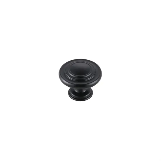 Minu 1.3" Diameter Matte Black Mushroom Knob Multipack (Set of 10) {4}