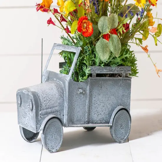 Irvins Country Tinware Short Truck in Weathered Zinc Grey {4}