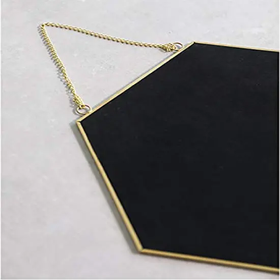 11.81"X10.24" Gold Hexagon Mirror Wall Decor Small Decorative Mirror Hanging Mirrors for Wall Home Bathroom Bedroom Living Room, Small, Gold {4}