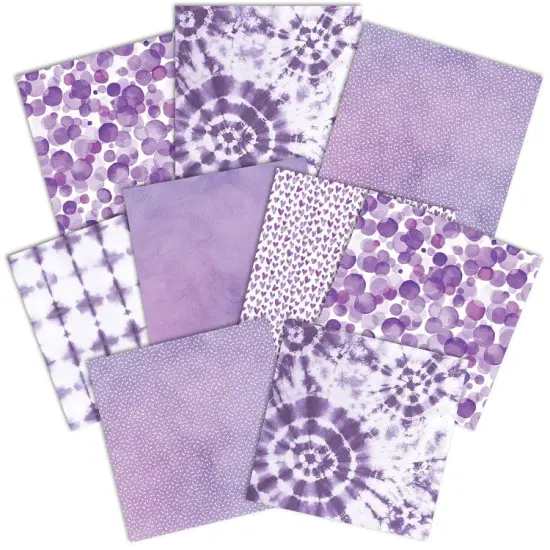 Purple Colorways Pattern 12 x 12 Scrapbook Paper Set {2}