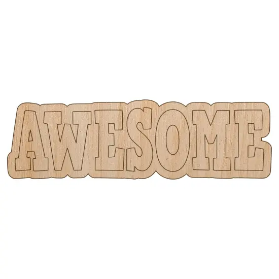 Awesome Fun Text Teacher Unfinished Wood Shape Piece Cutout for DIY Craft Projects {7}