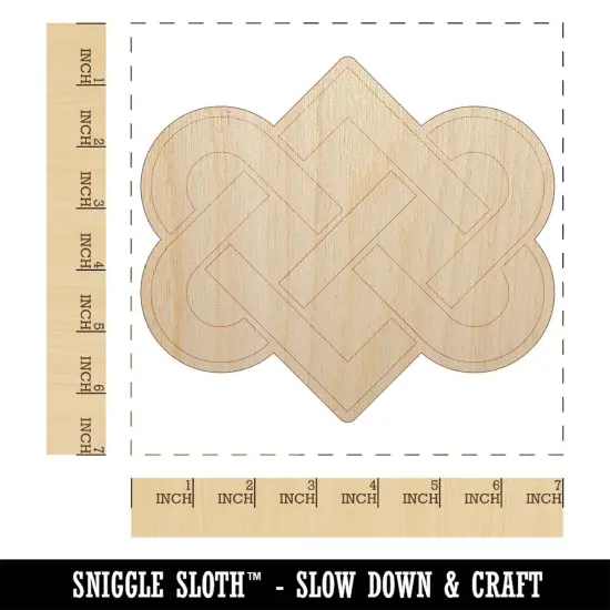 Celtic Love Knot Silhouette Unfinished Wood Shape Piece Cutout for DIY Craft Projects {1}