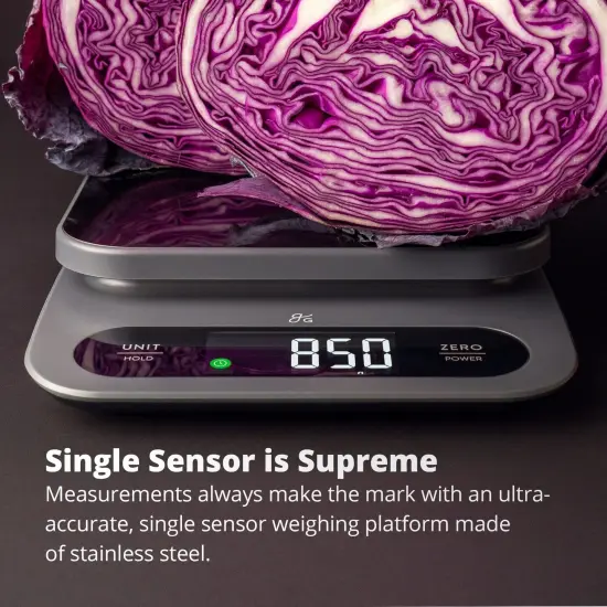 High Capacity Kitchen Scale - Premium Food Scale with 22-Pound Capacity, Weighs in Grams & Ounces, Features a Hi-Def LCD Screen and Stainless Steel Platform, Designed in St. Louis {5}