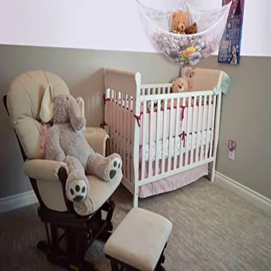 Jumbo Toy Hammock, White, Organize Stuffed Animals & Children's Toys with This Mesh Hammock, Great Decor, Neatly Organizing Kid's Toys and Stuffed Animals, Expands to 5.5 feet, (2-Pack) {2}