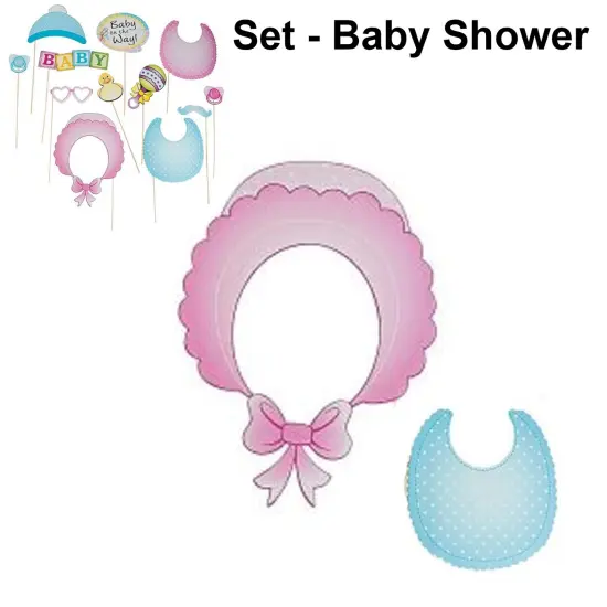 Baby Shower Photo Booth Stick Prop Set - 12 Pieces for Unforgettable Moments of Joy and Celebration | Raheev&reg; {7}