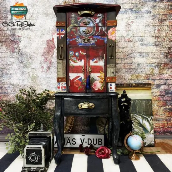 Redesign With Prima Decor Transfers - London Love - total sheet size 24"x 35" , cut into 2 sheets 655350656485 {4}