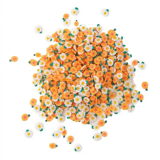 Buttons Galore and More Sprinkletz - Tiny Polymer Clay Embellishments - Flowers Bundle 36 grams {2}