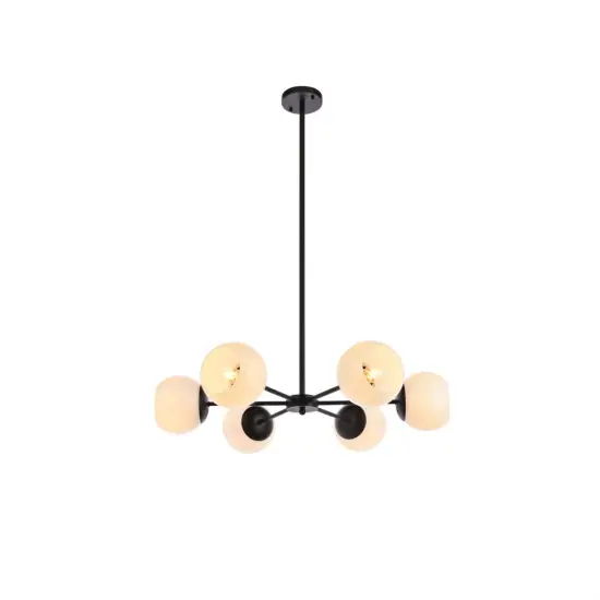 Briggs 30 inch pendant in black with white shade {1}