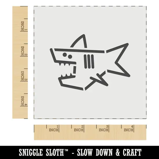 Shark Doodle Wall Cookie DIY Craft Reusable Stencil {6}