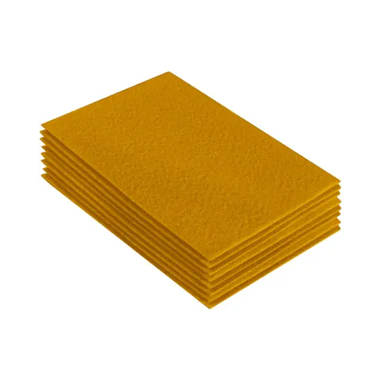 FabricLA Acrylic Felt Sheets for Crafts - Precut 9" X 12" Inches (20 cm X 30 cm) Felt Squares - Use Felt Fabric Craft Sheets for DIY, Hobby, Costume, and Decoration | Antique Gold - 8 Pieces {1}
