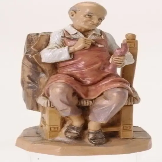 Roman 4.25" Brown and White Emanuel The Founder Figurine {1}