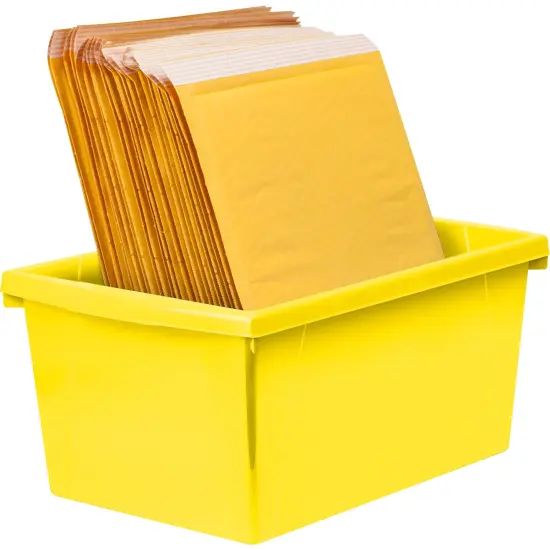 Medium Classroom Storage Bin, Yellow, Pack of 2 {4}