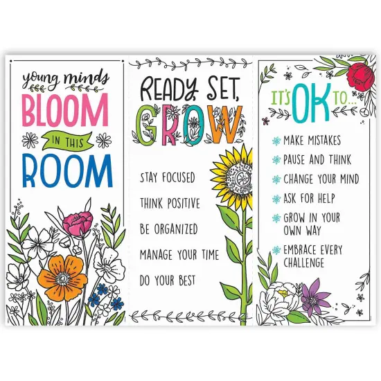 Bright Blooms Blooming Minds Bulletin Board Set {4}
